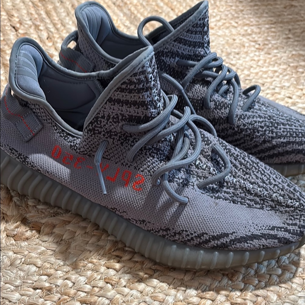 Adidas Yeezy Boost 350 V2 in Gray and Red